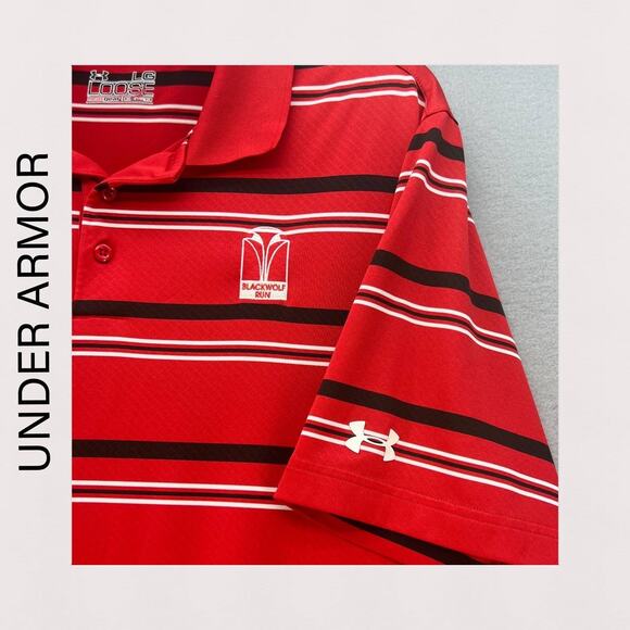Under Armour Other - Under Armour Blackwolf Run Red Golf Polo